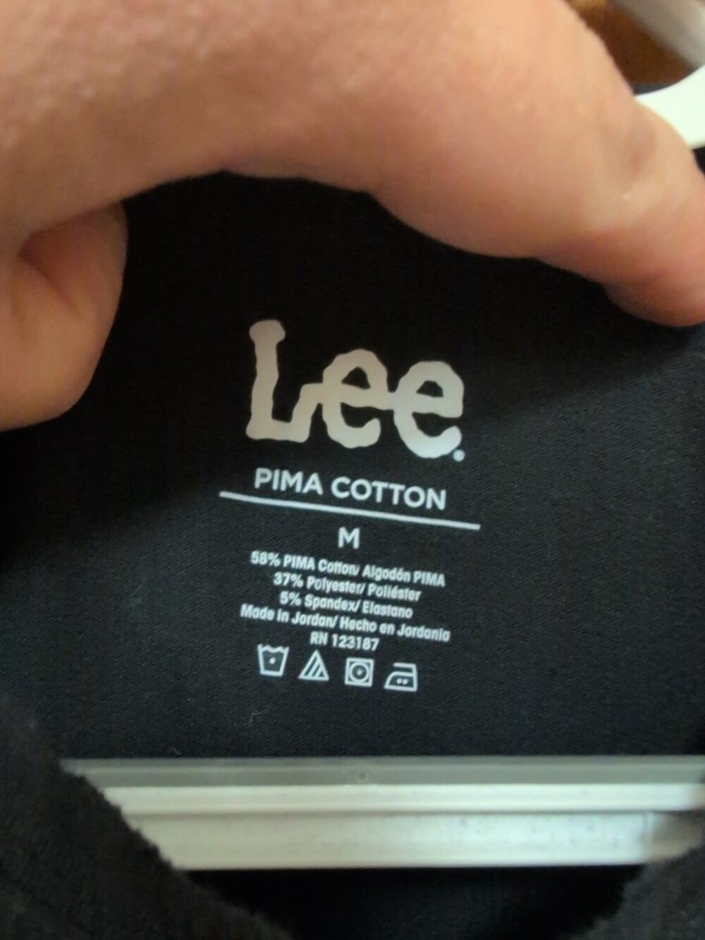 Lee Lot Of 2 Shirt Mens M Black Short Sleeve Tee Pocketed Crew Neck Solid Pima - Picture 3 of 8